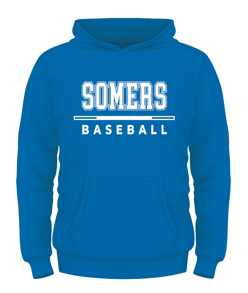 CCMS Somers Baseball Hoodie - 50/50 Cotton/Poly Fleece