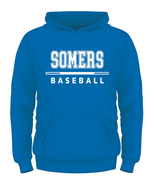 CCMS Somers Baseball Hoodie - 50/50 Cotton/Poly Fleece