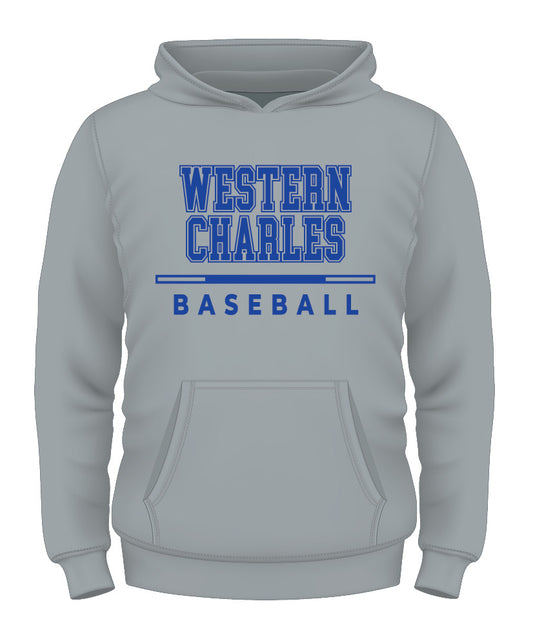 CCMS Western Charles Baseball Hoodie - 50/50 Cotton/Poly Fleece