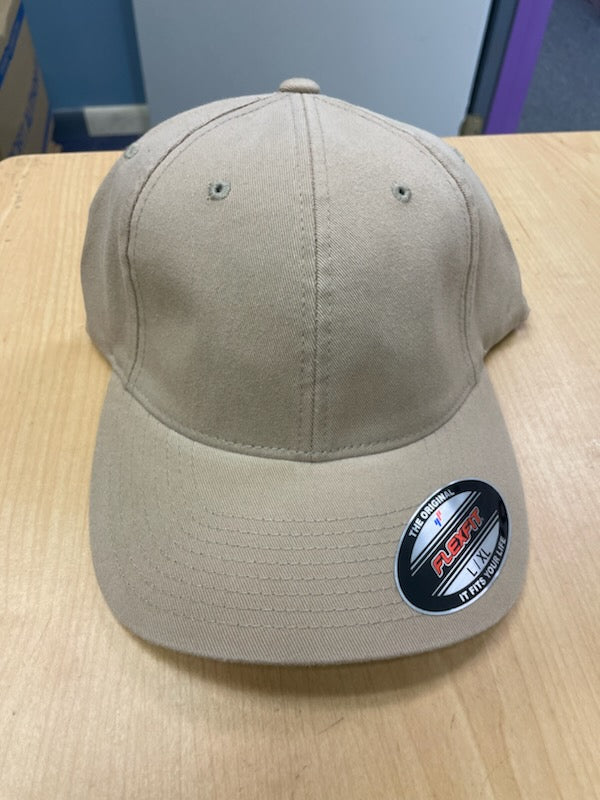 Flexfit Brushed Twill Khaki Cap L/XL bundle Qty: 10