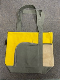 Yellow & Gray Zip Tote Bag Qty: 1