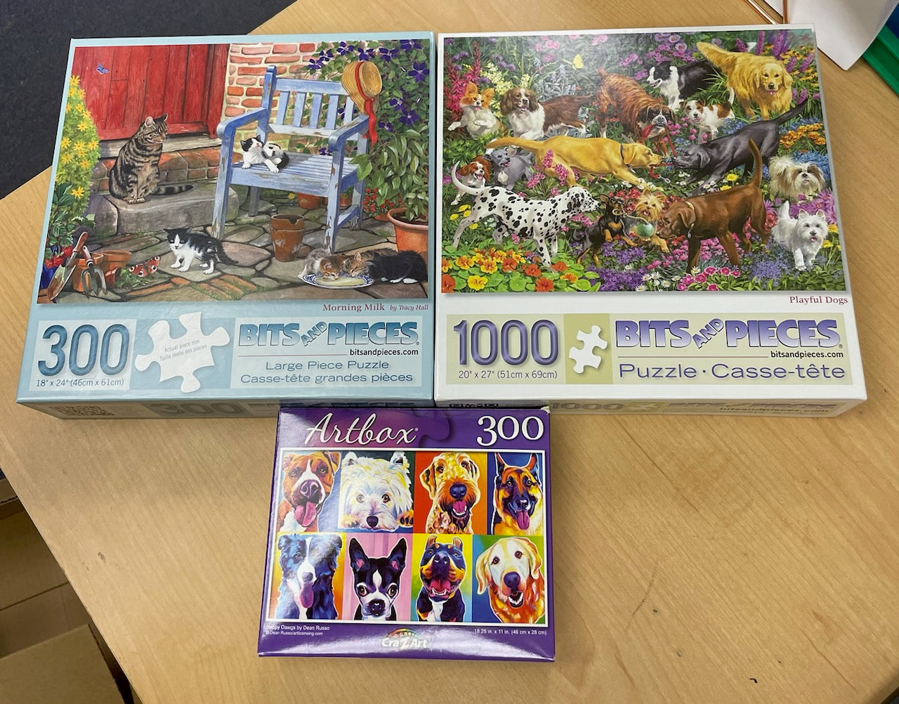 3 (Three) Jigsaw Puzzles - Various pieces - Various Sizes - See Description (21-46)