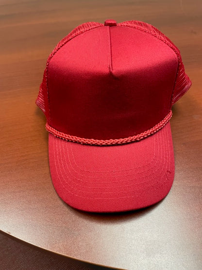 Port Authority Red 5 Panel Snapback Hat with Braid Qty: 25