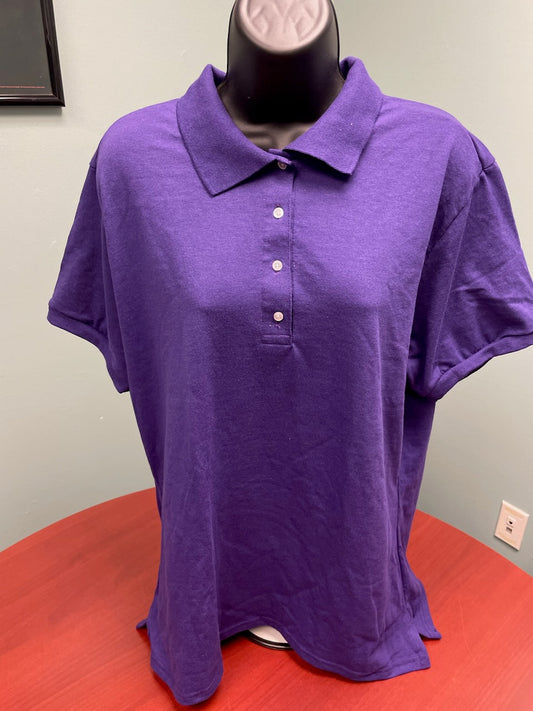 Jerzees Adult Ladies Purple XL Short Sleeve Polo Qty: 1