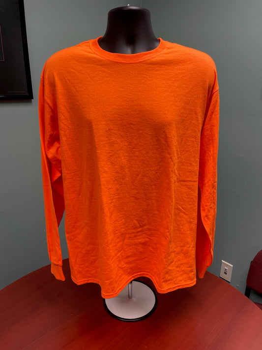 Jerzees Safety Orange Adult Unisex L Long Sleeve T-Shirt Qty: 1