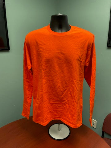 Port & Company Adult Unisex Orange M Long Sleeve T-Shirt Qty: 1